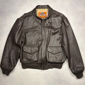 Cooper Type A-2 Flight Jacket Brown Goatskin Leather WWII 50th Anniversary 46R